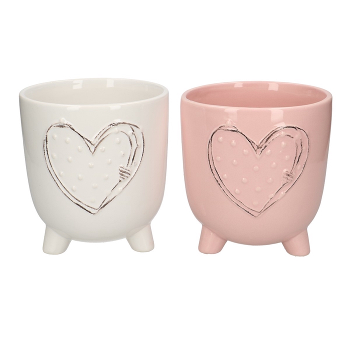 <h4>Liefde Keramiek Pot/voet d13.5*14cm</h4>