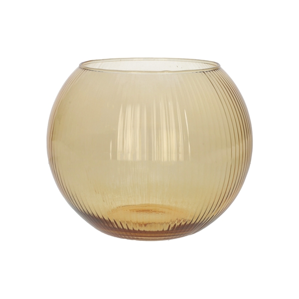 <h4>Glass bowl Alverda Lines d12\\19xh15.5 apricot cream</h4>