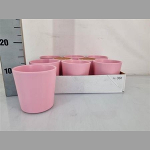 Keramiek Pot Mat Roze H13 D12