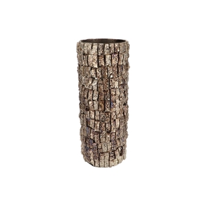 Nepal Iron Pot Birch Mosaic 18x18x45cm Nm