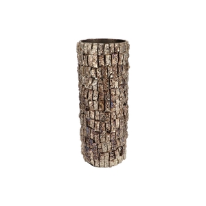 Nepal Iron Pot Birch Mosaic 18x18x45cm Nm