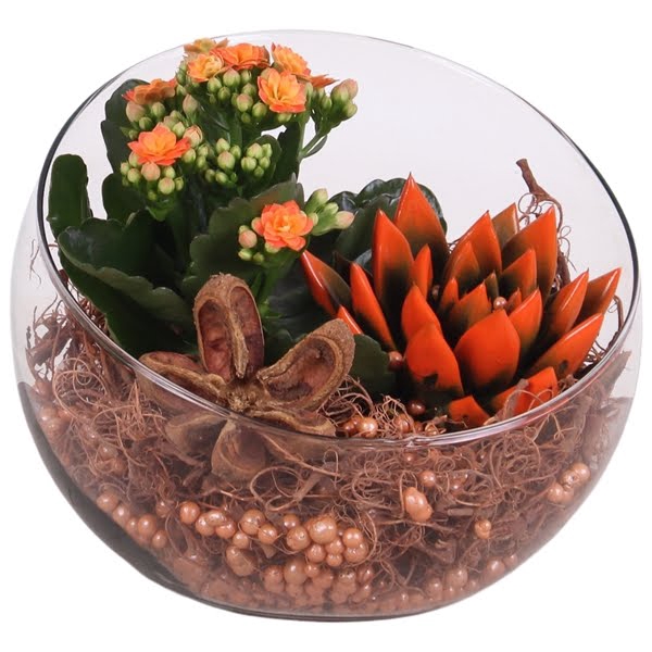 <h4>Autumn Arr. Indoor Glass Bowl Ø20cm 2PP</h4>