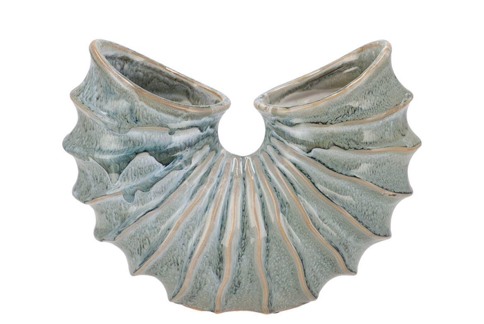 Sifan Blue Vase Shell 31x10x25cm