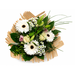 Boeket bamboo wit