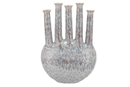 <h4>Inga Jahra Grey Vase Oval Tube Active Glaze 34x15x</h4>