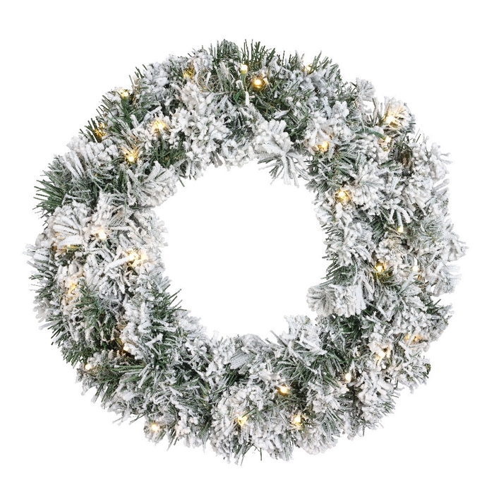<h4>Kerst LED krans snow 50cm</h4>